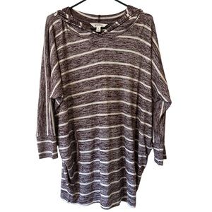 Women’s XL Market & Spruce Karlotta Hooded Dolman Knit Top - Burgundy